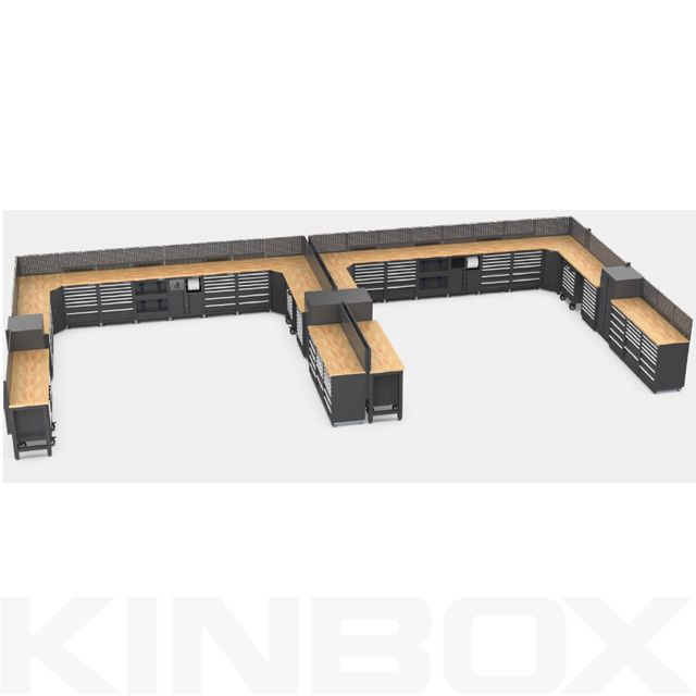 34 Pieces Flagship Workshop Garage Workbench System for Industrial